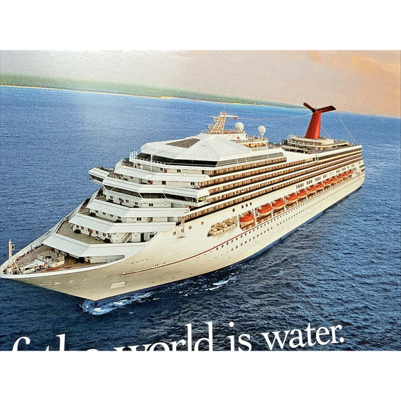 Carnival Victory Cruise Ship CLIA Poster World Travel Advertising 30" x 20" EUC - Picture 9 of 10
